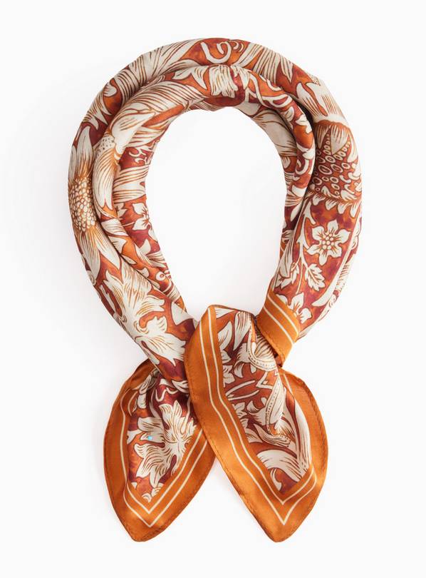 Tu x Morris & Co. Marigold Square Silk Blend Scarf One Size